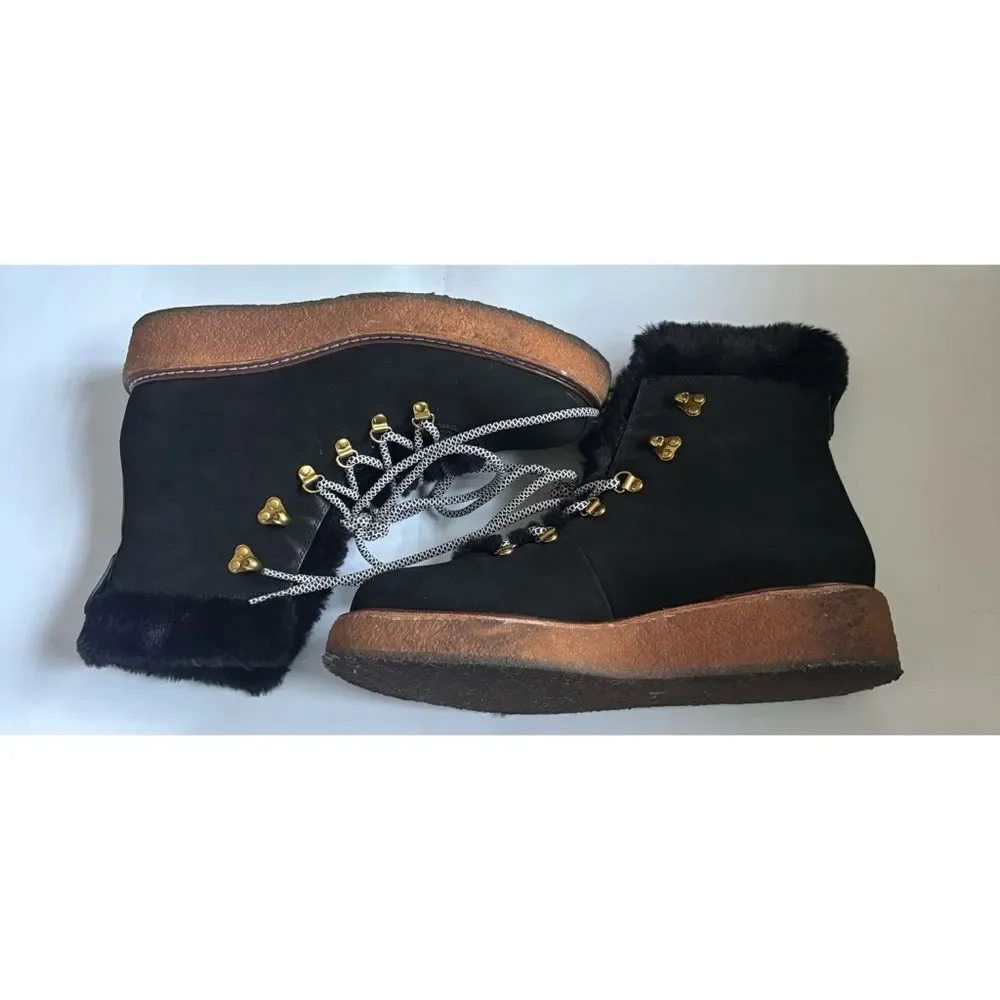 J. Crew Nubuck Crepe Sole Wedge Winter Bootie’s Size 9.5 ~ Excellent